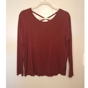 Forever 21 maroon long sleeve shirt